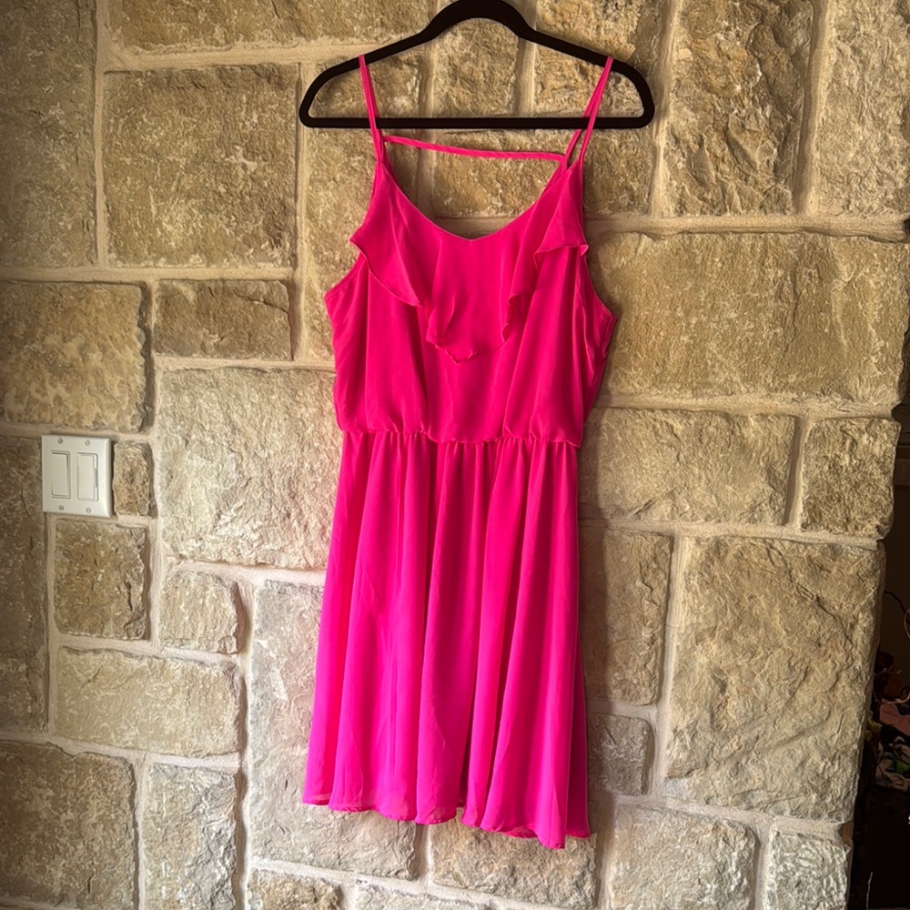 Vibrant Pink Sleeveless Dress